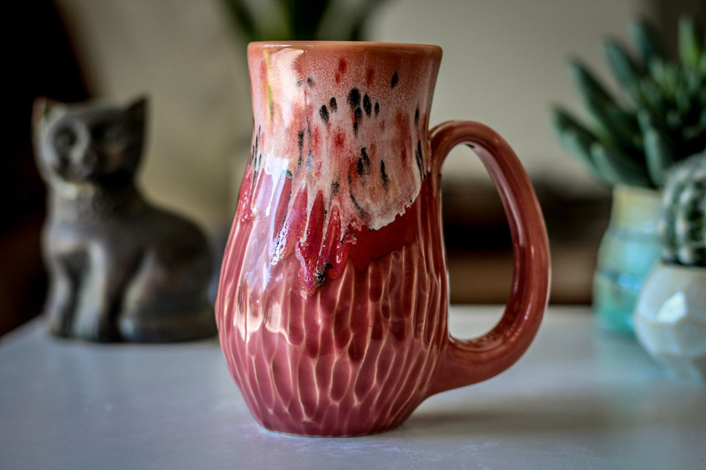 06-D Coral Meadow Barely Flared Textured Mug - MISFIT, 14 oz. - 15% off