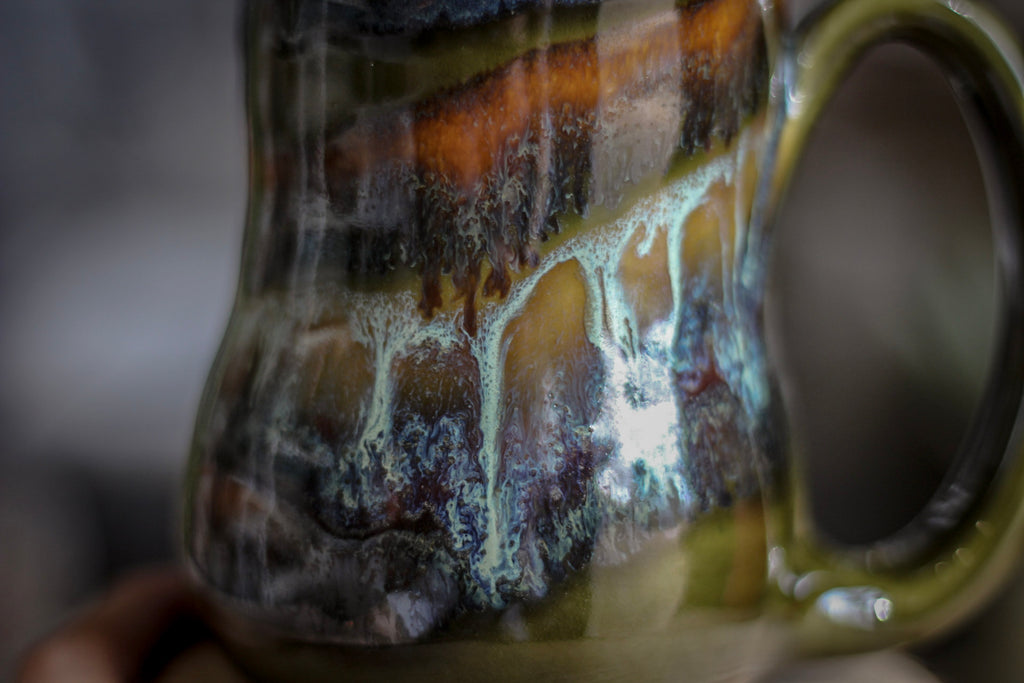 05-D Boreal Mist PROTOTYPE Notched Gourd Mug, 15 oz.