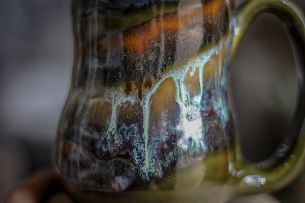 05-D Boreal Mist PROTOTYPE Notched Gourd Mug, 15 oz.