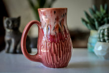 Load image into Gallery viewer, 06-D Coral Meadow Barely Flared Textured Mug - MISFIT, 14 oz. - 15% off