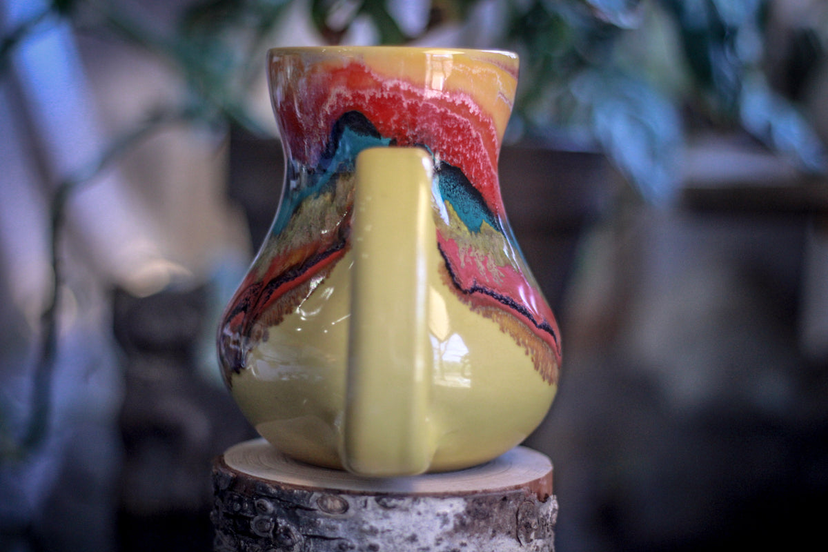 06-B Harvest Gold Rainbow Grotto Barely Flared Mug, 23 oz.