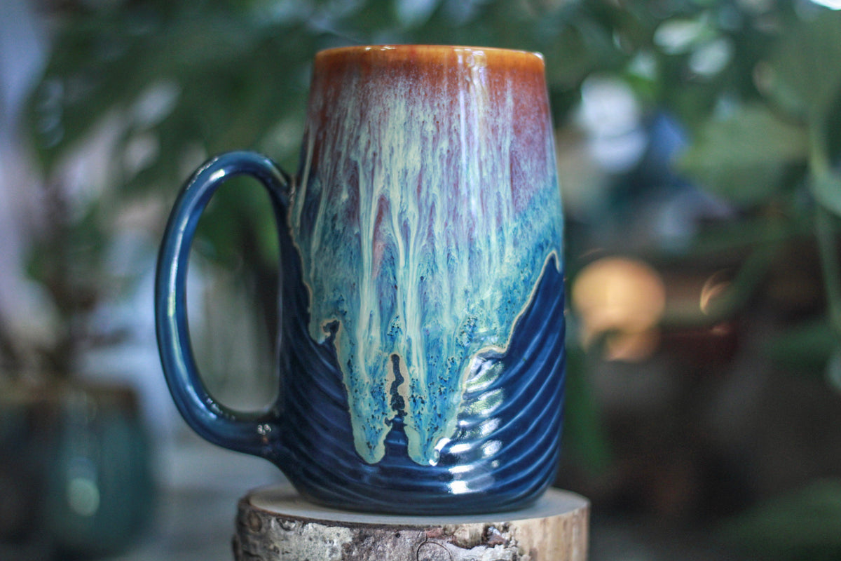 16-D New Wave Textured Stein Mug - TOP SHELF, 23 oz.