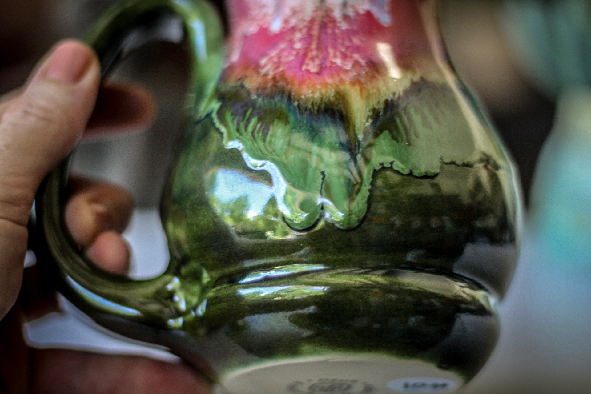 01-A Coral Mountain Meadow Barely Flared Acorn Mug - TOP SHELF, 20 oz.