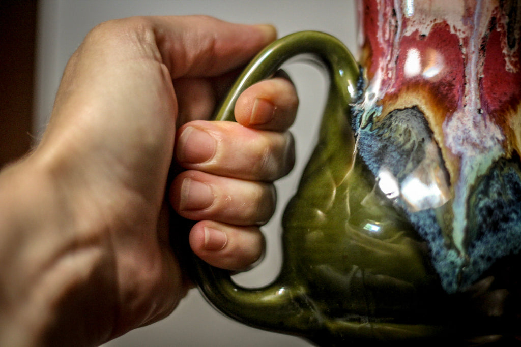 15-A Coral Mountain Meadow Flared Acorn Mug - TOP SHELF MISFIT, 21 oz.