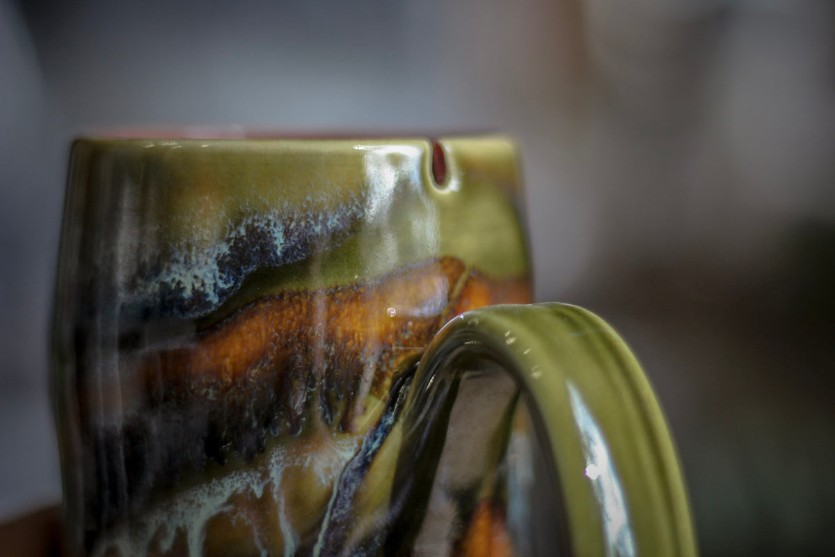 05-D Boreal Mist PROTOTYPE Notched Gourd Mug, 15 oz.