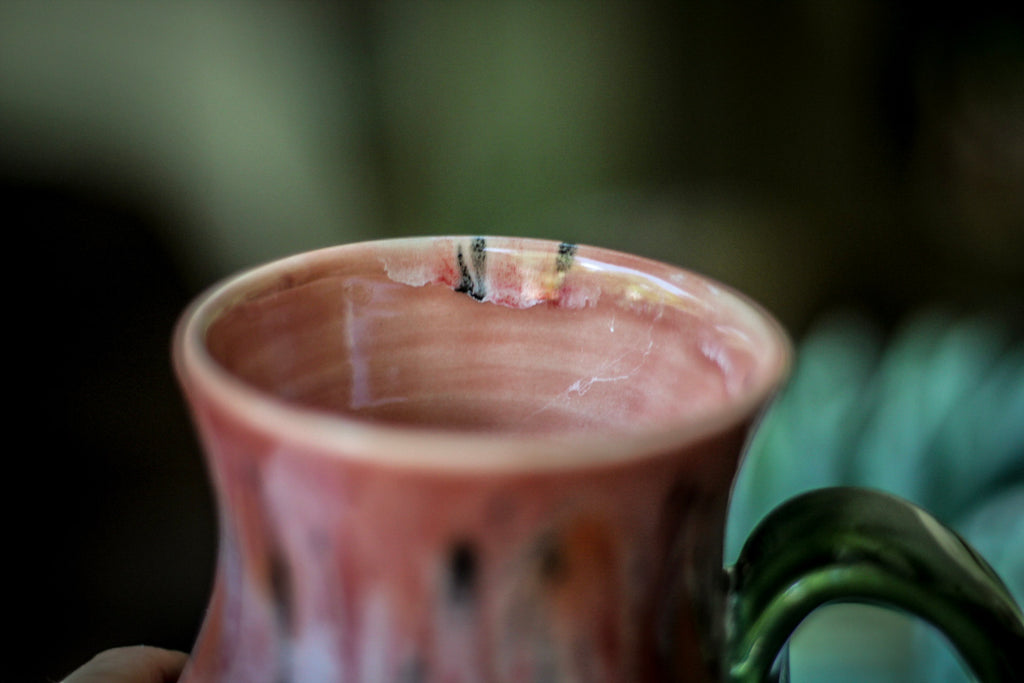 06-D Coral Meadow Barely Flared Acorn Mug, 18 oz.