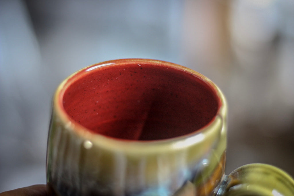05-D Boreal Mist PROTOTYPE Notched Gourd Mug, 15 oz.