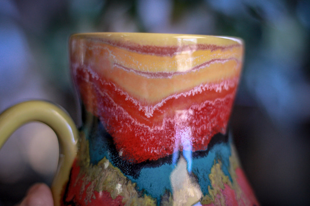06-B Harvest Gold Rainbow Grotto Barely Flared Mug, 23 oz.