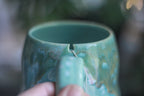 06-E Atlantean Jade Variation Notched Squat Gourd Mug, 16 oz.