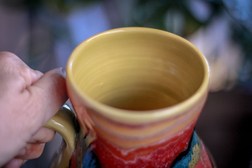 06-B Harvest Gold Rainbow Grotto Barely Flared Mug, 23 oz.