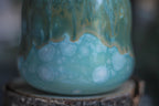 06-E Atlantean Jade Variation Notched Squat Gourd Mug, 16 oz.
