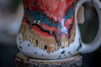 01-A Desert Rainbow Notched Gourd Mug - TOP SHELF, 26 oz.