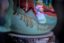 Load image into Gallery viewer, 01-A Aqua Rainbow Grotto Squat Gourd Mug, 26 oz.