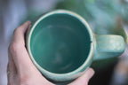 06-E Atlantean Jade Variation Notched Squat Gourd Mug, 16 oz.