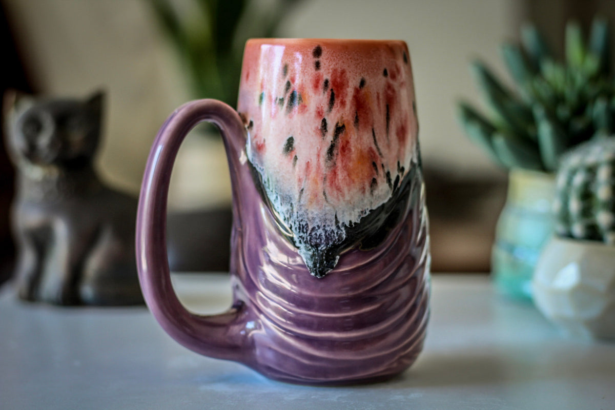 07-D Coral Meadow Textured Mug - ODDBALL, 17 oz. - 10% off
