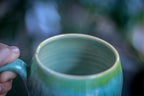 06-E Atlantean Jade Notched Squat Gourd Mug, 20 oz.