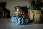 08-E Arctic Wave Barely Flared Textured Mug, 14 oz.