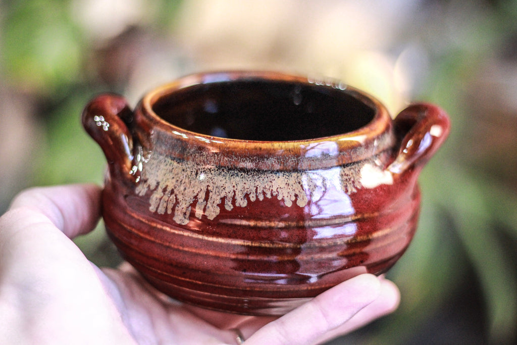 11-E Rustic Red Crock Bowl, 12 oz.