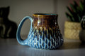 08-E Arctic Wave Barely Flared Textured Mug, 14 oz.