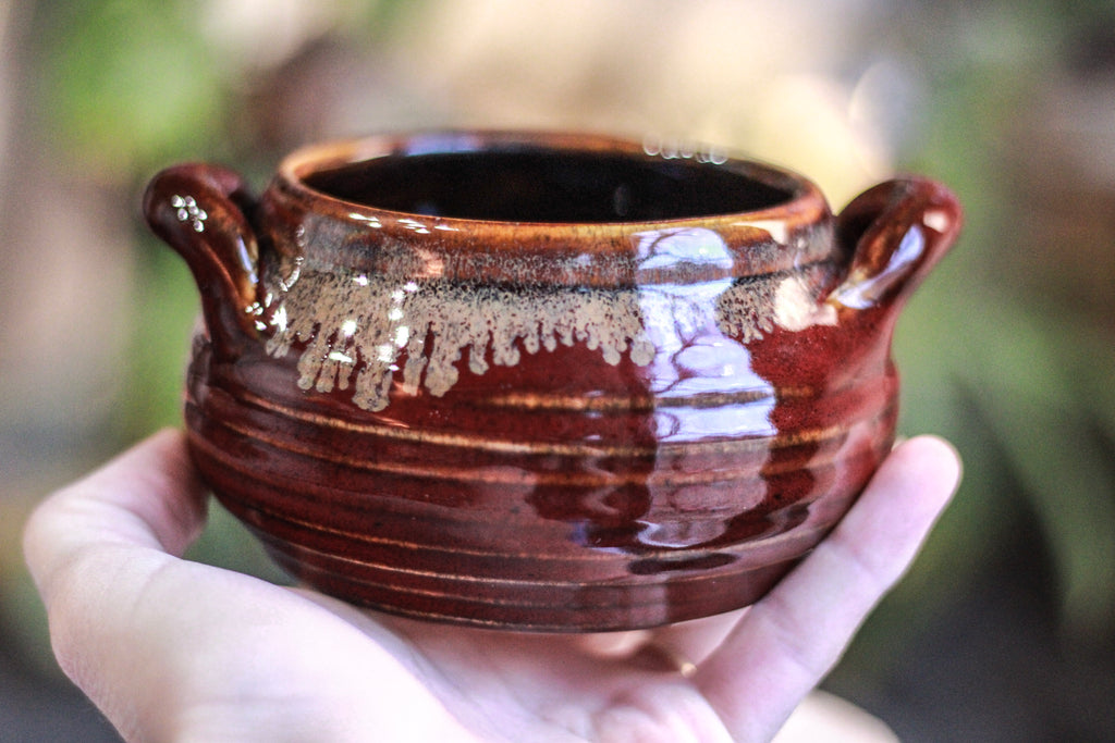11-E Rustic Red Crock Bowl, 12 oz.