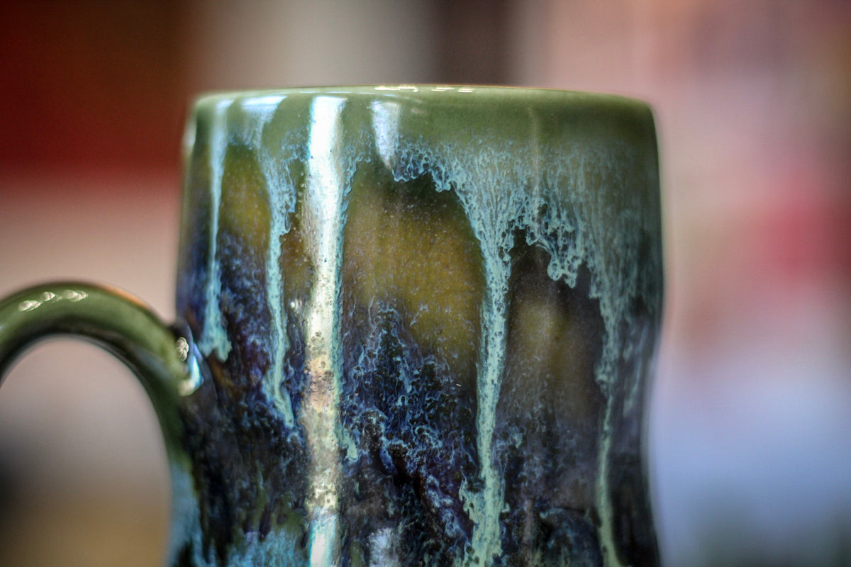 08-E Boreal Mist Notched Gourd Mug, 16 oz.