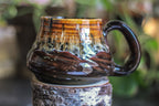 09-D Molten Rainbow Cheetah Variation Textured Mug, 19 oz.