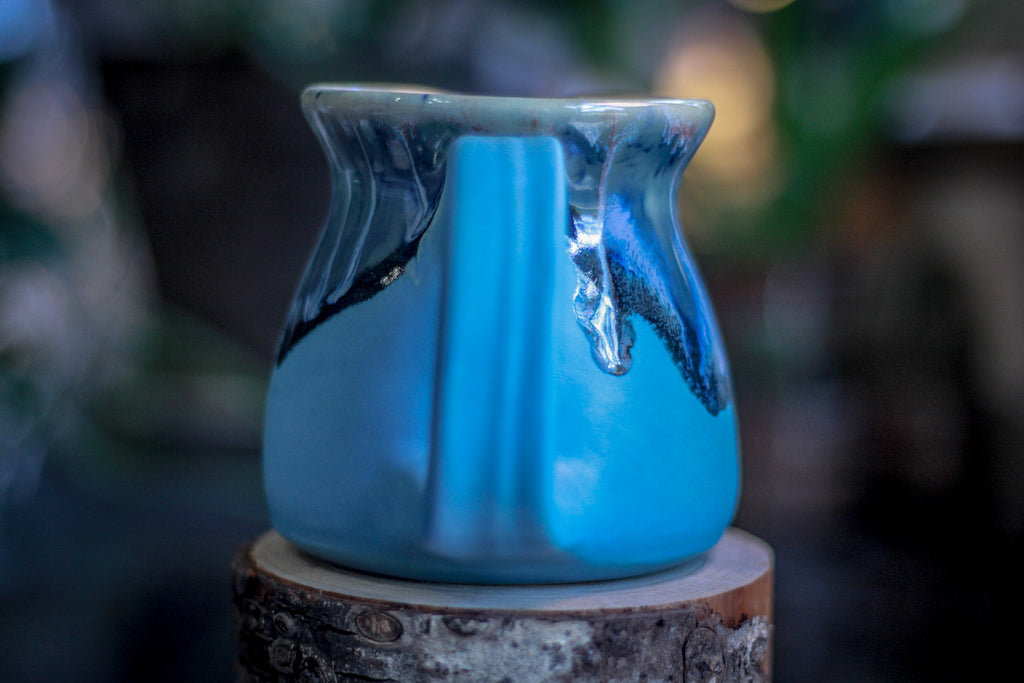 07-G Black & Blue Creamer Pitcher, 13 oz.