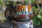 09-D Molten Rainbow Cheetah Variation Textured Mug, 19 oz.