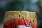 01-A Desert Rainbow Notched Gourd Mug - TOP SHELF, 26 oz.
