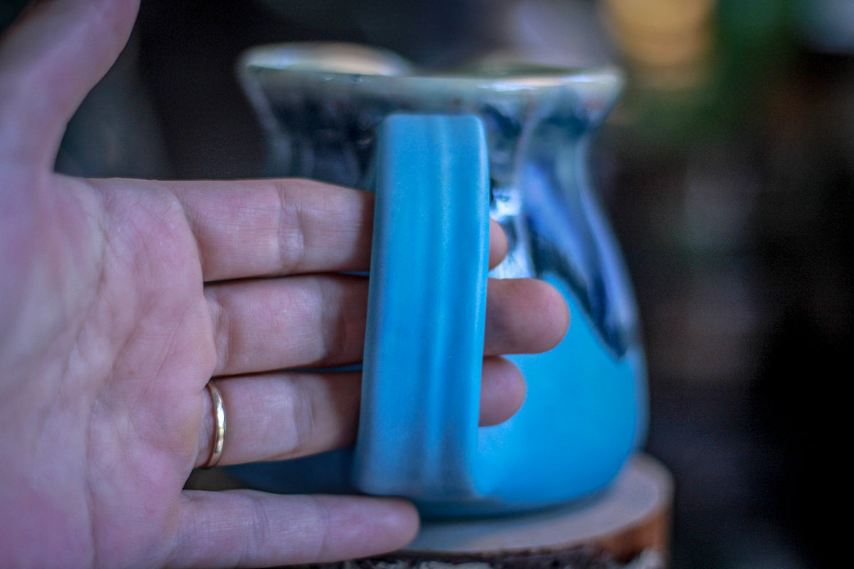 07-G Black & Blue Creamer Pitcher, 13 oz.