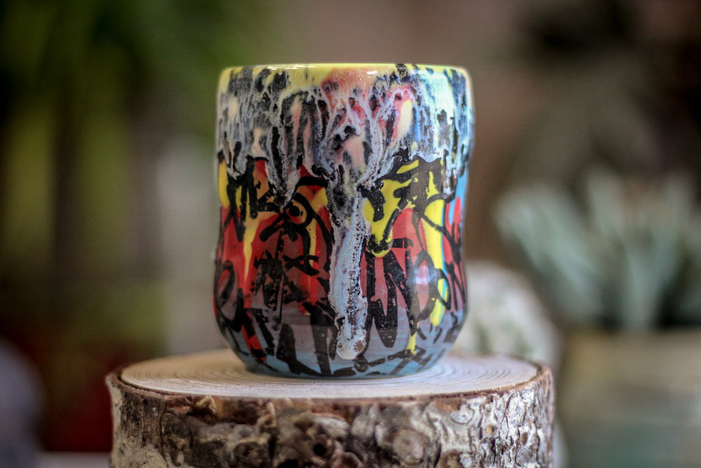 07-G EXPERIMENT Graffiti Petite Gourd Cup , 7 oz.