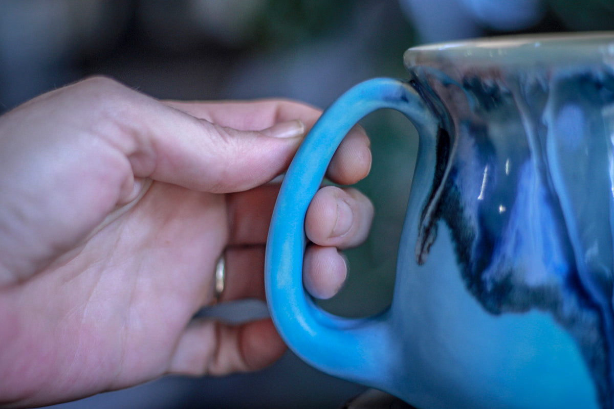 07-G Black & Blue Creamer Pitcher, 13 oz.