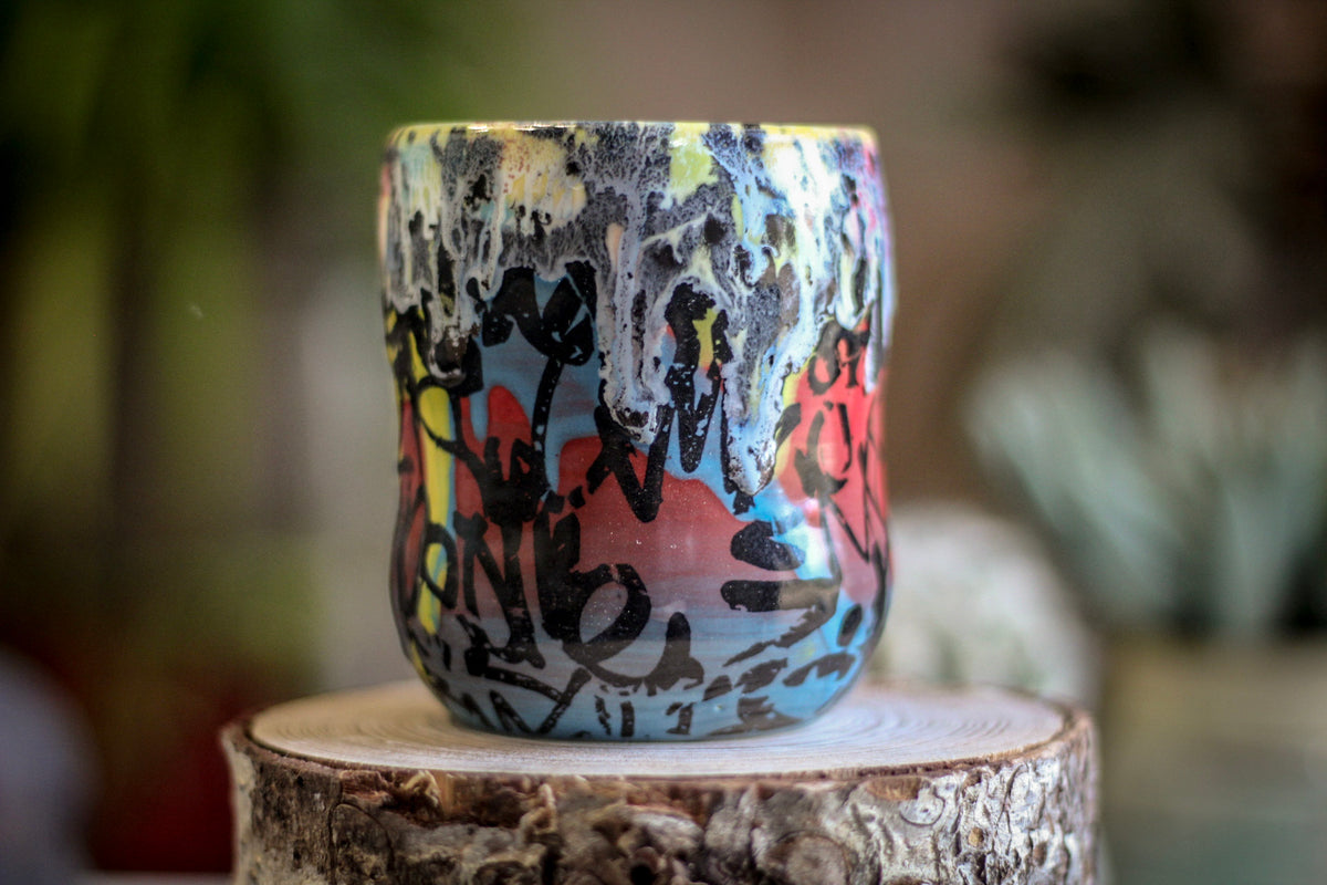 07-G EXPERIMENT Graffiti Petite Gourd Cup , 7 oz.