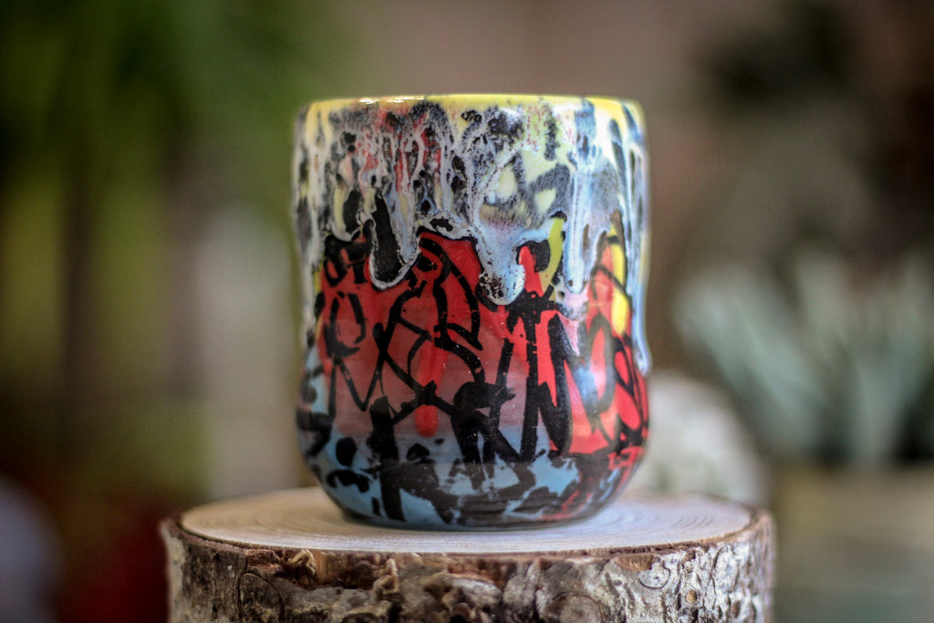 07-G EXPERIMENT Graffiti Petite Gourd Cup , 7 oz.
