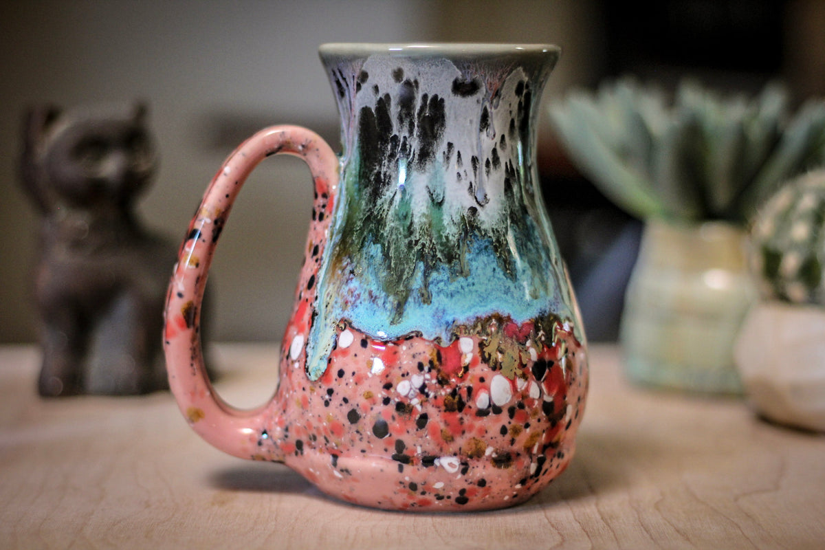 08-B Misty Mountain Granite Flared Acorn Mug, 18 oz.
