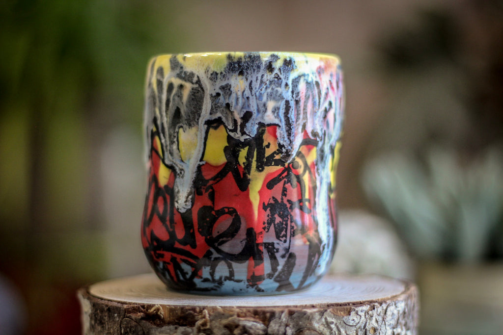 07-G EXPERIMENT Graffiti Petite Gourd Cup , 7 oz.