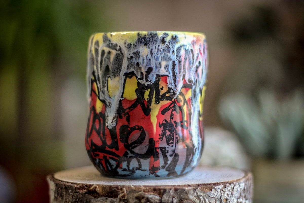 07-G EXPERIMENT Graffiti Petite Gourd Cup , 7 oz.
