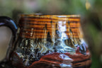 09-D Molten Rainbow Cheetah Variation Textured Mug, 19 oz.