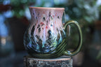 08-D Watermelon Notched Flared Textured Mug, 21 oz.