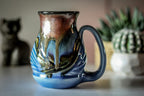 10-B Copper Agate Barely Flared Textured Acorn Mug - TOP SHELF, 18 oz.