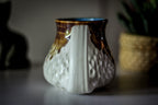 09-E Arctic Wave Barely Flared Textured Mug, 14 oz.