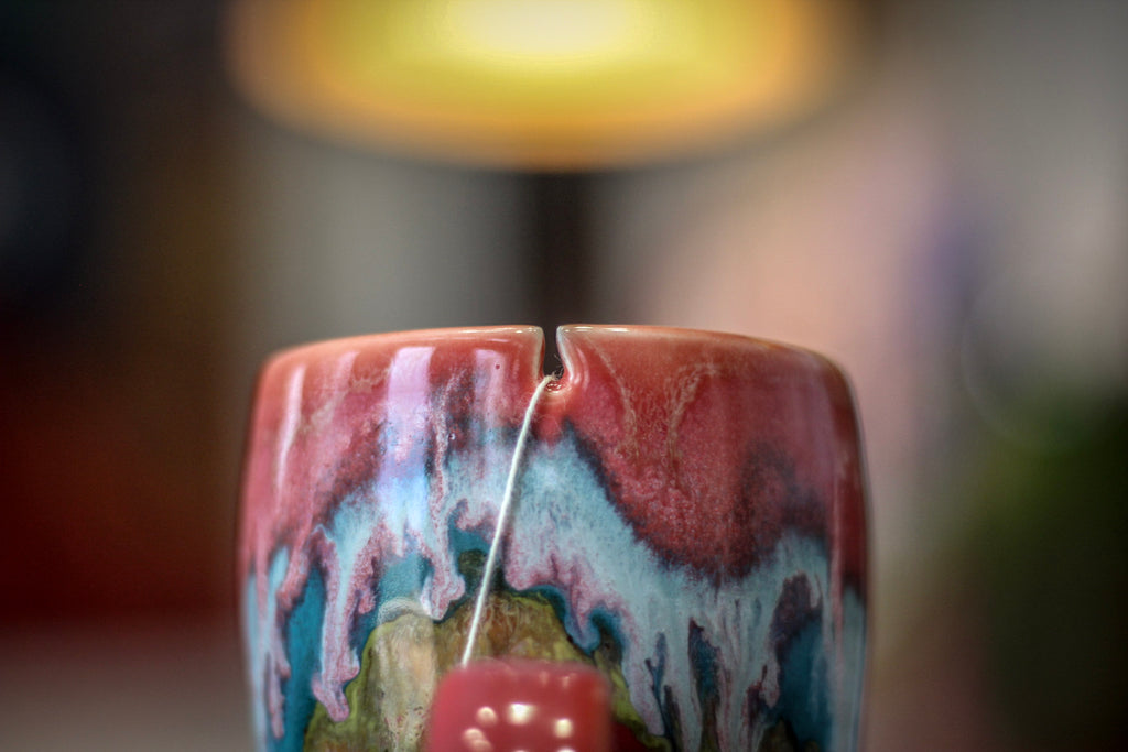 07-C Coral Grotto Notched Gourd Mug, 17 oz.