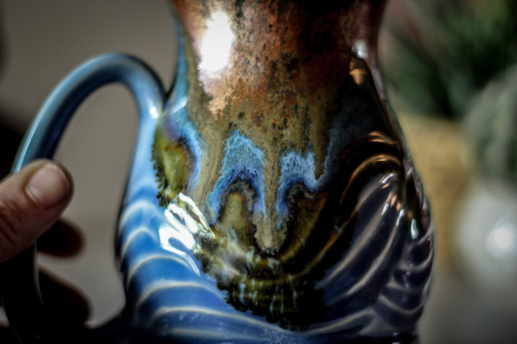 10-B Copper Agate Barely Flared Textured Acorn Mug - TOP SHELF, 18 oz.