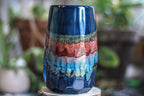 08-B Fire & Ice Notched Crystal Mug, 24 oz.
