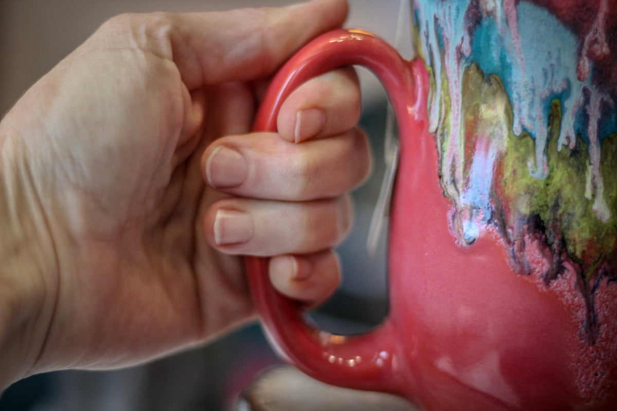07-C Coral Grotto Notched Gourd Mug, 17 oz.