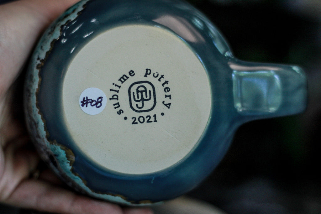 08-D Blue PROTOTYPE Flared Mug - MINOR MISFIT, 18 oz. - 10% off