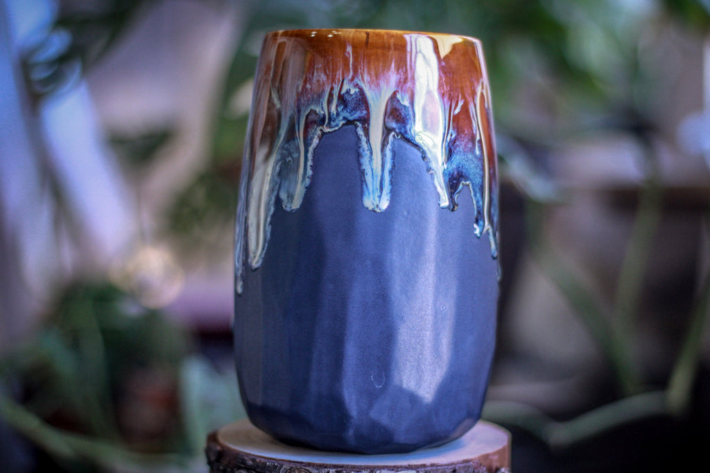 08-D New Wave Notched Crystal Mug, 25 oz.