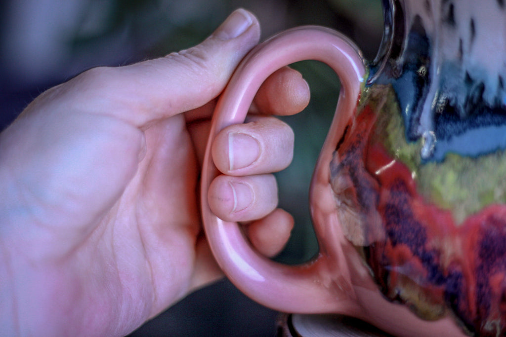 07-B Pink Rainbow Grotto Flared Mug, 22 oz.