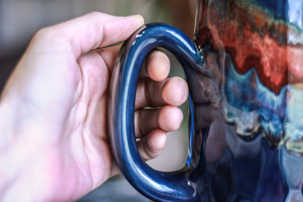 08-B Fire & Ice Notched Crystal Mug, 24 oz.