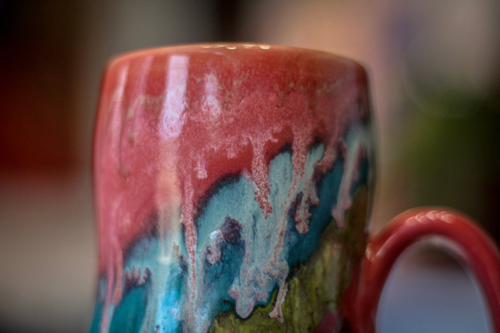 07-C Coral Grotto Notched Gourd Mug, 17 oz.